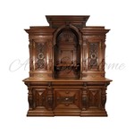 Антикварный немецкий буфет с раскрепованным фасадом и арочной нишей 1870-х гг. 