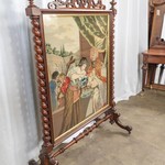 Антикварный каминный экран с витыми колоннами 1840-х гг.