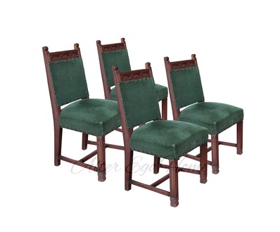 Комплект антикварных стульев из дуба (4шт, Голландия, 1930 г)