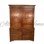 Антикварный двухъярусный шкаф из дуба 1820-х гг