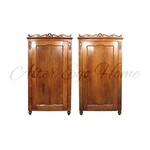 Пара антикварных шкафов светлого ореха 1840-х гг. 