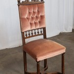 Комплект из шести антикварных стульев в стиле неоренессанс со спинкой капитоне 1860-х гг. 