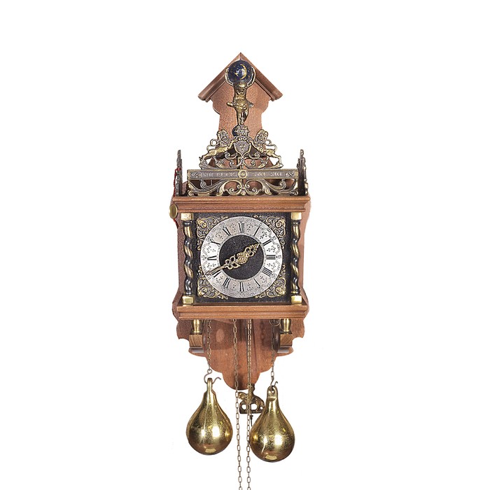 Антикварные настенные часы из дуба 1970 года