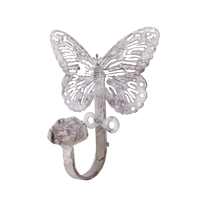Настенный крючок, декорированный фигуркой бабочки