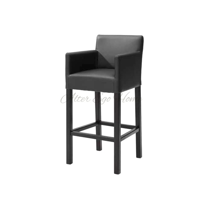 Геометричный барный стул черный