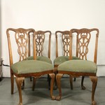 Комплект из 4-х антикварных стульев в стиле Томаса Чиппендейла 1890-х гг. 