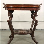 Антикварный чайный столик со съемным подносом 1840-х гг.