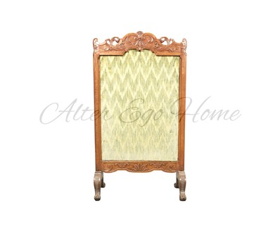 Антикварный каминный экран с резным навершием 1750-х гг. 