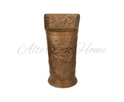 Антикварная подставка для зонтов из меди 1910-х гг. 