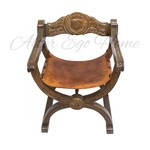 Антикварное курульное кресло из Испании