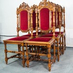 Комплект антикварных стульев в неоренессансном стиле 1870-х гг.