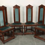 Антикварный комплект мебели в неоготическом стиле для столовой 1870-х гг.  