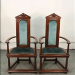 Антикварный комплект мебели в неоготическом стиле для столовой 1870-х гг.  