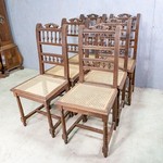 Комплект антикварных стульев в бретонском стиле 1870-х гг. 