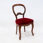 Комплект антикварных бальных стульев красного дерева 1850-х гг.