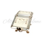 Антикварный эмалированный зольник с цветочным орнаментом 1900-х гг. 