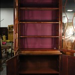 Антикварный книжный шкаф с разомкнутым фронтоном 1870-х гг. 