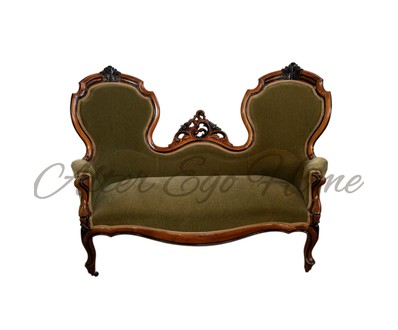 Антикварная кушетка тет-а-тет 1850-х гг. 