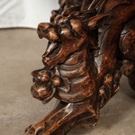 Антикварный кофейный стол с резным подстольем 1850-х гг. 