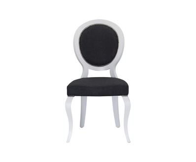 Классический белый стул с фактурной обивкой