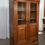 Антикварный книжный дубовый шкаф 1870-х гг. 