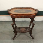 Антикварный чайный столик со съемным подносом 1840-х гг.