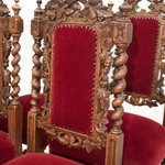 Комплект антикварных стульев с витыми деталями