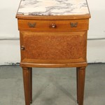 Антикварная прикроватная тумба с мраморной столешницей 1870-х гг. 