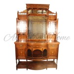 Антикварная викторианская витрина из палисандра 1870-х гг. 