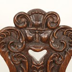 Антикварный резной стул с антропоморфным маскароном 1850-х гг. 