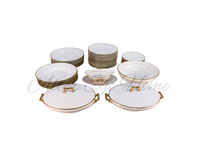 Набор столовой посуды мануфактуры Haviland & CIE с золочеными отводками