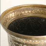 Антикварная подставка для зонтов из латуни 1880-х гг. 