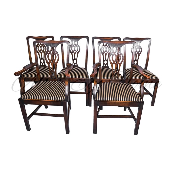Винтажный комплект стульев из махагони