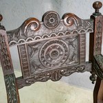 Антикварное курульное кресло 1880-х гг.