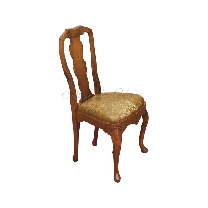 Антикварный кожаный стул