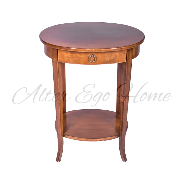 Круглый приставной столик из красного дерева