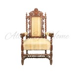 Антикварное кресло с резным щитковым навершием 1850-х гг. 