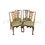 Комплект из 4-х антикварных стульев в стиле Томаса Чиппендейла 1890-х гг. 