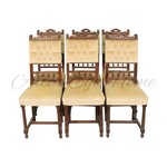 Комплект антикварных стульев с резной балюстрадой 1880-х гг.