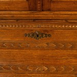 Антикварный шкаф-секретер с фигурным фронтоном 1760-х гг. 