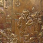 Антикварное ведро для золы (зольник) из латуни 1900-х гг. 