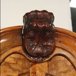 Антикварная горка фактурного ореха 1870-х гг. 