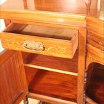 Антикварная викторианская витрина из палисандра 1870-х гг. 