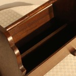 Антикварная дубовая газетница 1960-х гг.