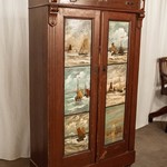 Антикварный голландский шкаф с живописными сюжетами 1870-х гг. 