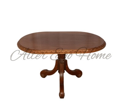 Антикварный чайный стол на волнообразных ножках 1880-х гг. 