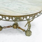 Антикварный кофейный столик из мрамора