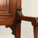 Антикварная скамья с высокой спинкой 1870-х гг. 