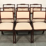 Комплект из 6-ти винтажных стульев для столовой из темной махагони 1950-х гг. 