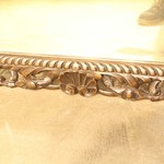 Антикварное зеркало в резной раме тёмного ореха 1880-х гг. 